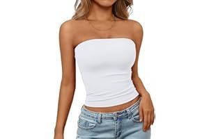 How Cropped Strapless Top instantly elevated a five-minute at-home look — Trendy Queen Women's Strapless Bandeau Crop Top
