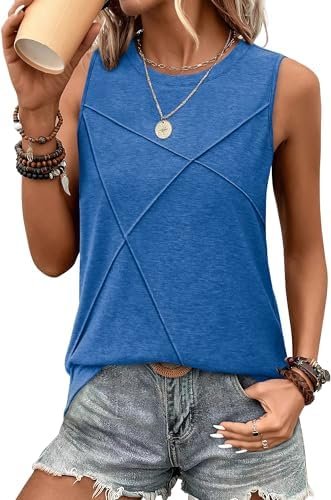 A quiet wardrobe experiment featuring Tank Top — WIHOLL Women's Sleeveless Summer Crewneck Loose Fit Tank Tops