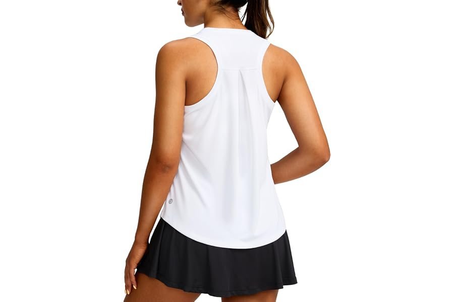 The midday outfit plot twist starring Tank Top — Women's Workout Tops Racerback Athletic Tank Tops Sleeveless Loose Fit Yoga Running Gym Shirts for Women