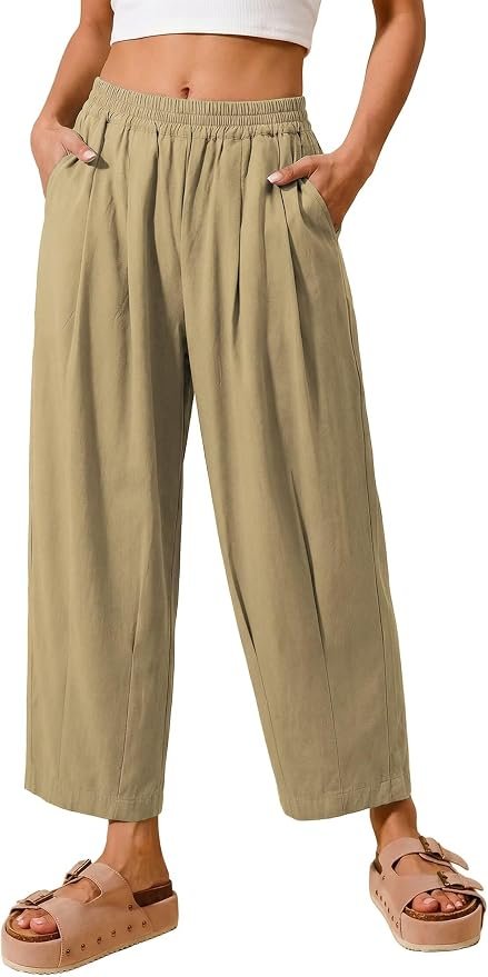 Jacket brought its own sunshine — Allimy Women's Summer High Density Ice Cotton Capri Balloon Parachute Hiking Pants