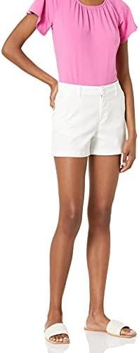 The morning outfit code: Tank Top with relaxed daily energy — Amazon Essentials Women's Mid-Rise Slim-Fit 3.5 Inch Inseam Khaki Shorts