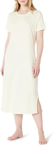 Upgrading the classic everyday uniform with Sweatshirt — Amazon Essentials Women's Soft Cotton Modal Blend Short Sleeve Sleep Nightgown