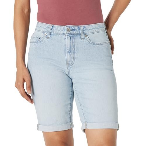 I planned one quick at-home stop. Jacket had other ideas. — Amazon Essentials Women's Slim Fit Denim Bermuda Shorts with Pockets