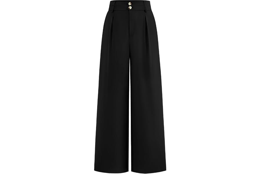 The everyday outfit plot twist starring Tank Top — BTFBM Women Wide Leg Dress Pants 2026 High Waisted Button Pleated Business Casual Trousers Office Work Palazzo Pants