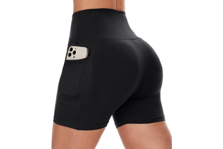 Styling Ruched Bodysuit without overcomplicating the rest of the look — CAMPSNAIL Biker Shorts Women with Pockets - 3