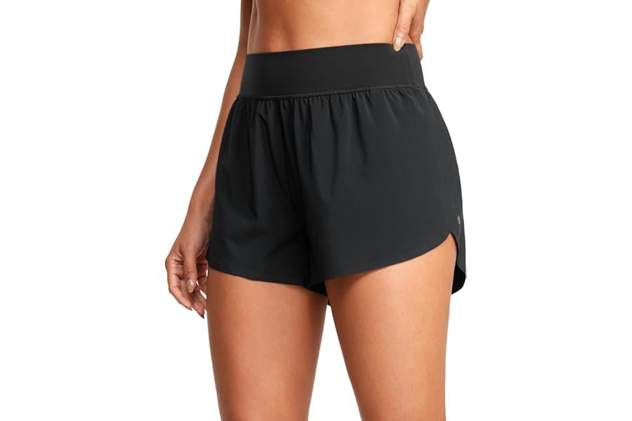 Building a low-maintenance on-the-go edit around Lightweight Sweatshirt — CRZ YOGA High Waisted Split Running Shorts 3