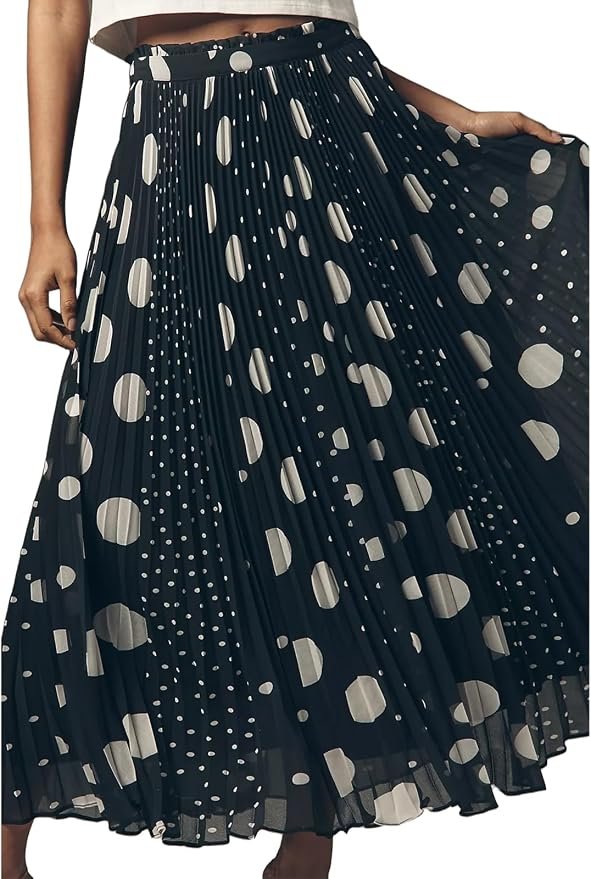 A well-suited punchline featuring Blazer — Cufezn Women's Maxi Skirt Midi Boho Flowy Polka Dots Skirts for Summer