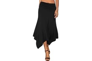 Chic, simple, and functional: Wide-Leg Pants for a at-home day — DJT Women's Flowy Handkerchief Hemline Midi Skirt