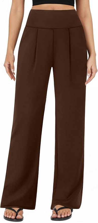 T-Shirt: proof I can dress and tell a joke — FireSwan Wide Leg Yoga Pants for Women Palazzo Work Dress Trousers Pocket