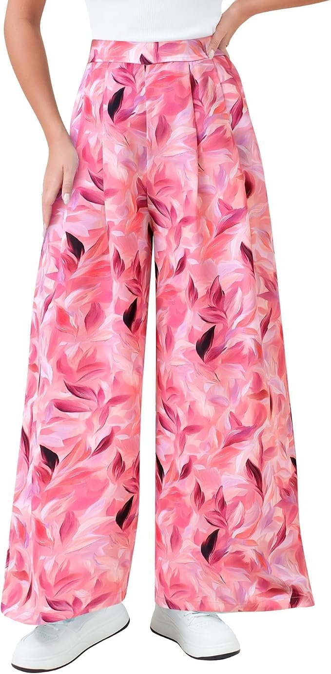 I planned one quick everyday stop. Jacket had other ideas. — Hepoe Palazzo Pants for Women, Wide Leg High Waist Flowy Dressy Casual Boho Trousers with Pockets