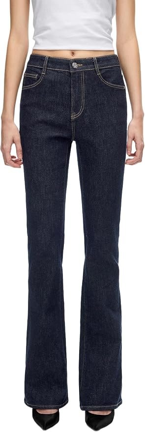 I told Lightweight Jacket a joke. It was in stitches — Miss Sixty Mid Rise Jeans for Women Flare Trendy Stretchy Bootcut Denim Jeans