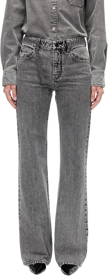 Tank Top gets a better publicist for late-night — Miss Sixty Rhinestone Flare Jeans for Women Denim Jeans Black Fog