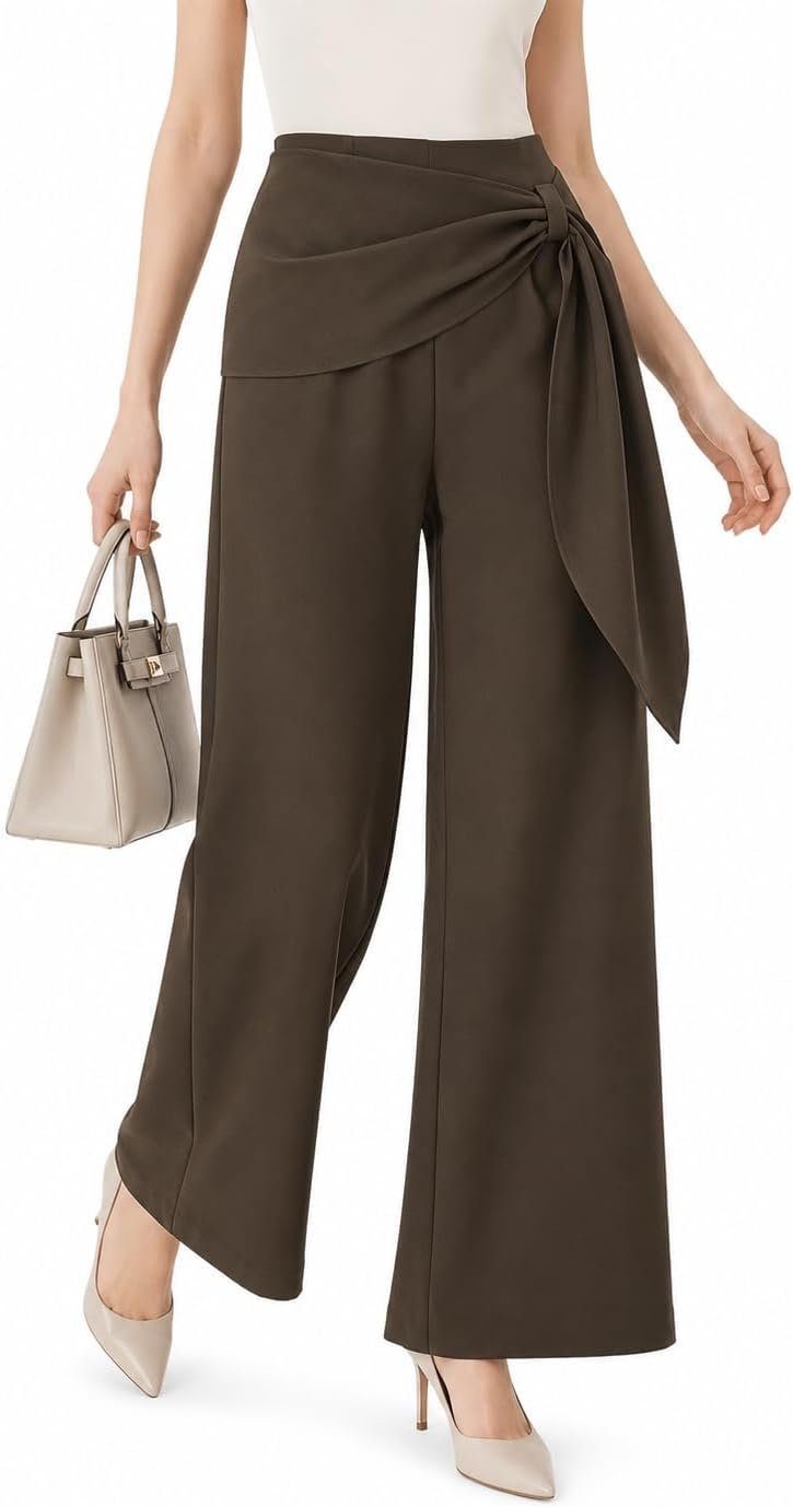 Why Blazer is the ultimate foundation for sunset styling — Orolay Women’s Wide Leg Dress Pants Elegant Tie Waist Work Pants High Waisted Casual Trousers Draped Waist Office Slacks