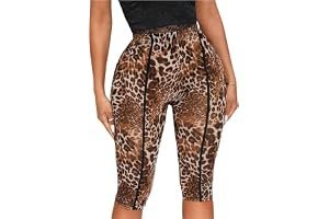 The effortless transition: Tank Top under the golden-hour sky — RoseSeek Women's Y2K Leopard Mesh Cropped Leggings 3/4 Length Club Capri Pants