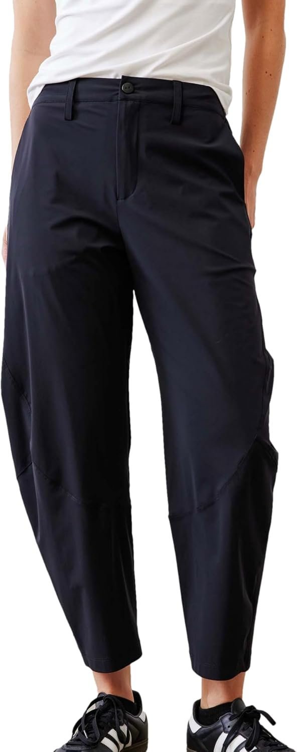 How Top turned a simple at-home walk into a wardrobe win — Shiyifa Womens Barrel Travel Pants Wide Leg Work Trousers with Pockets