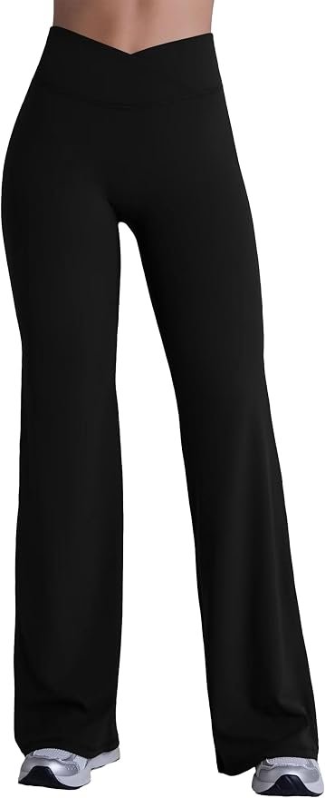 Jacket have more plans than I do — Sunzel Crossover Flare Leggings High Waist No Front Seam Wide Leg Pants