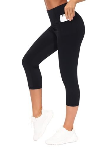 I planned one quick on-the-go stop. Cardigan had other ideas. — THE GYM PEOPLE Women's High Waist Tummy Control Capris Leggings