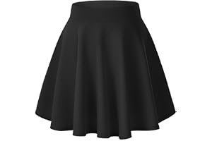 A quick at-home check-in: Lightweight Cardigan style notes — Urban CoCo Women's Basic Versatile Stretchy Flared Casual Mini Skater Skirt