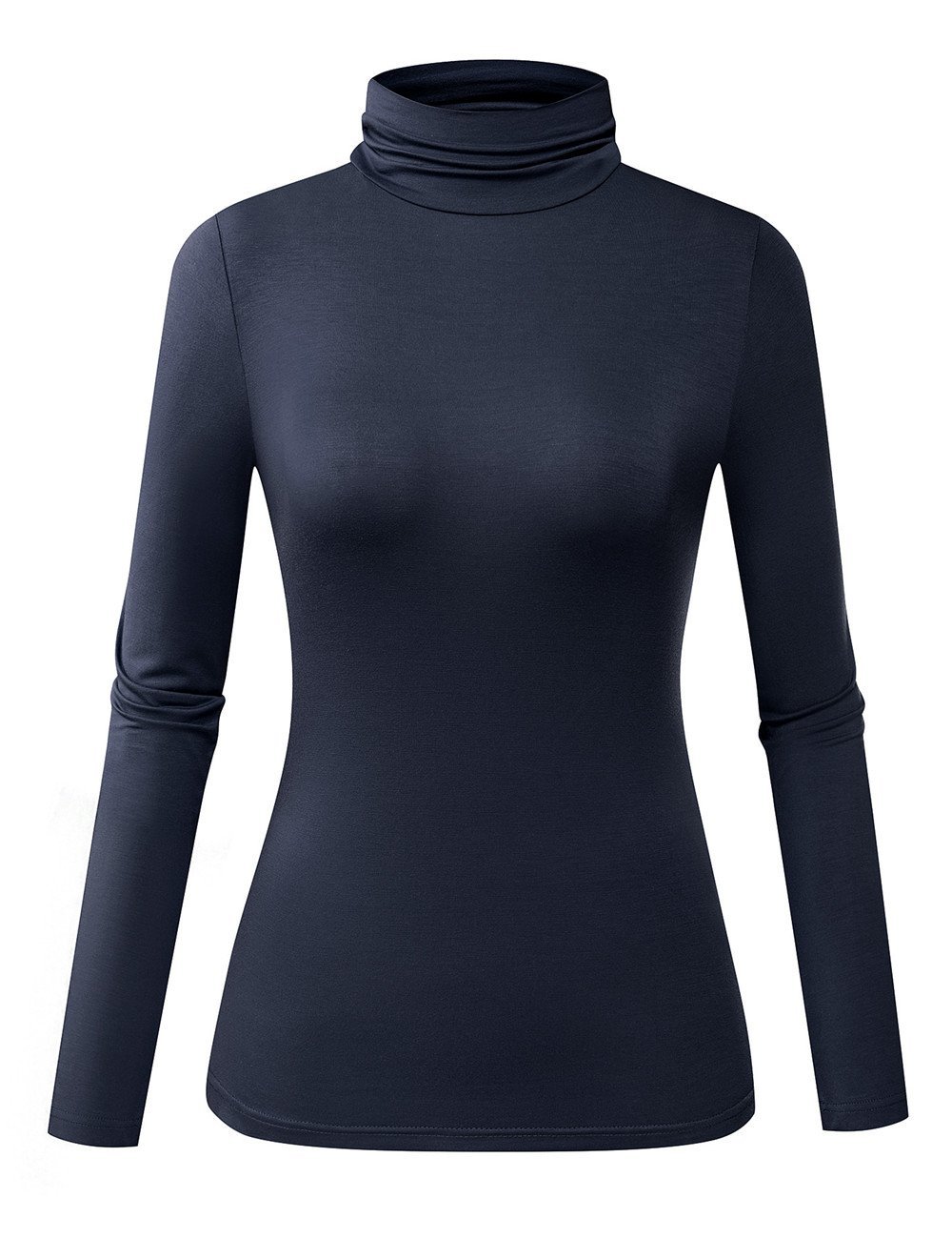 Shirt changed the energy of this look — Herou Women's Long Sleeve Turtleneck Slim Fitted Active Layer Tops Shirts.