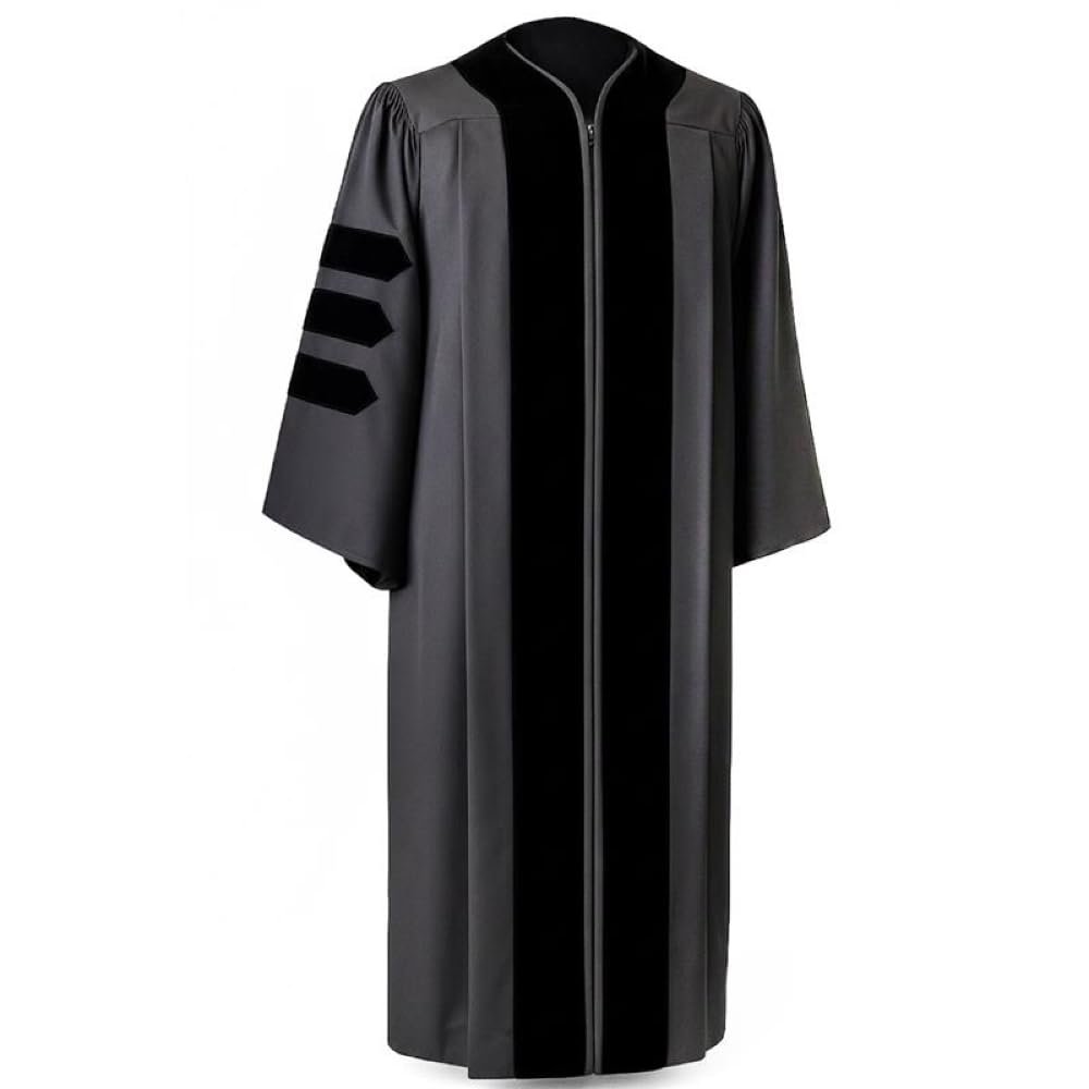 Wore the gown before the ceremony — Clerkmans Unisex Classic Doctoral PhD Graduation Gown