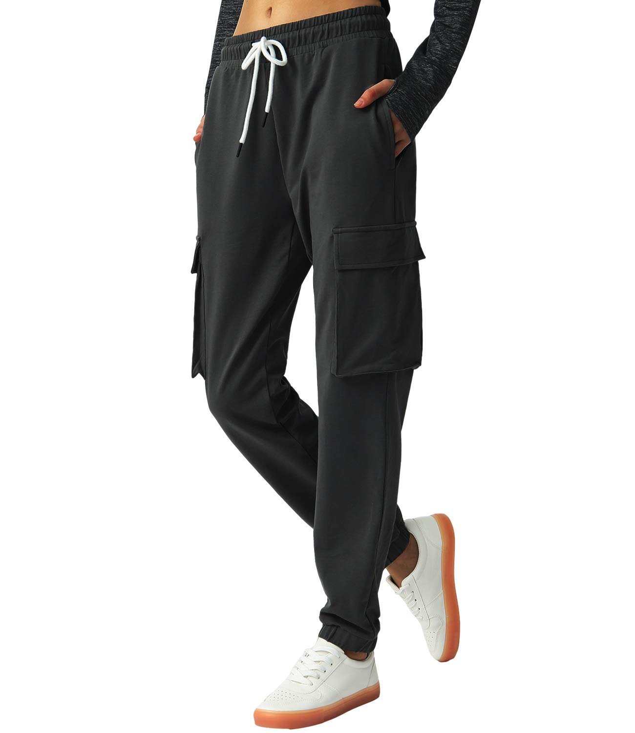 The schedule said casual; Shirt heard camera-ready — Specialmagic Women's Cargo Sweatpants Cotton Joggers