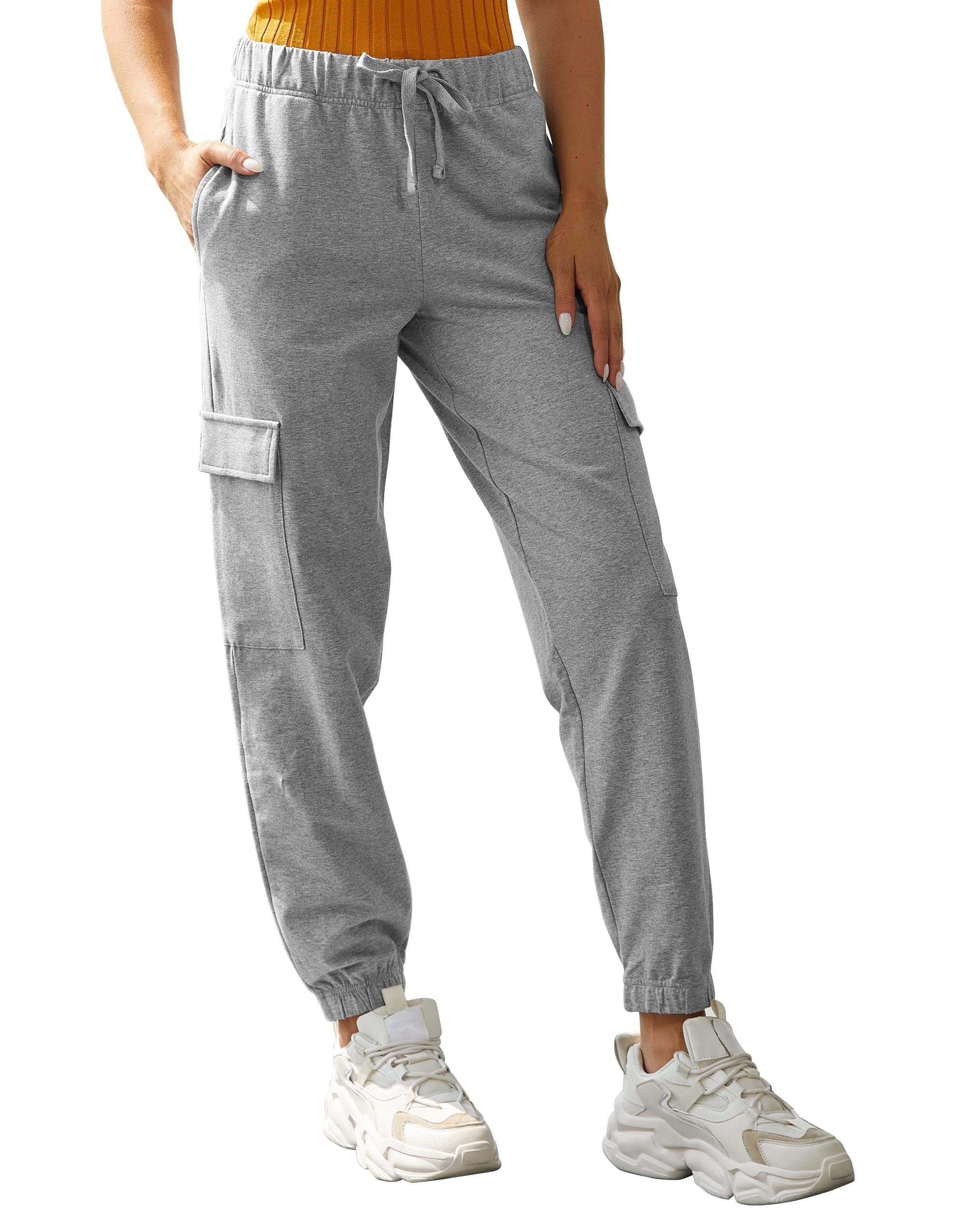 Shorts walked into a closet and raised the bar — Puli Women's Loose Cargo Sweatpants Lounge Joggers Pants