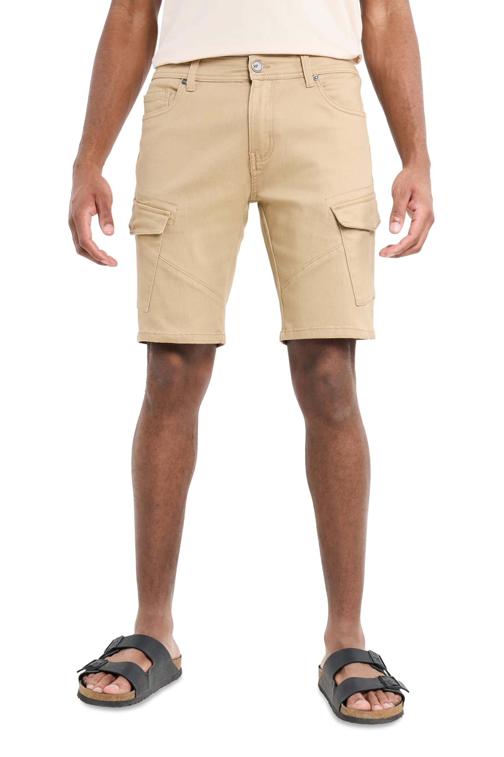 Small plans, strong opinion from Shirt — X Ray Men's 5-Pkt Commuter Cargo Shorts, 9