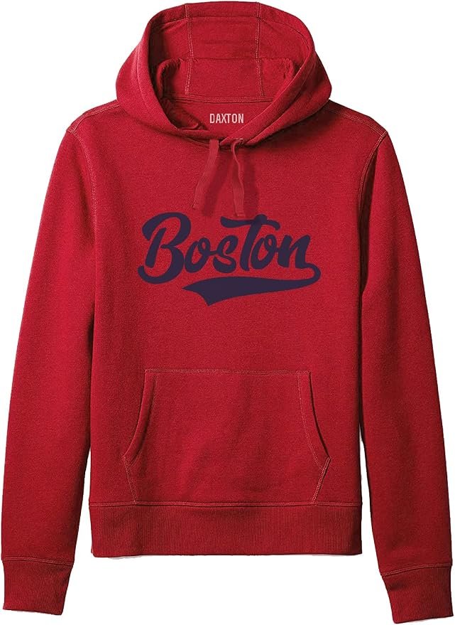 Sun out, Sweatshirt on — Daxton Adult Unisex Pullover USA Cities State Script Hoodie Fleece Sweatshirt