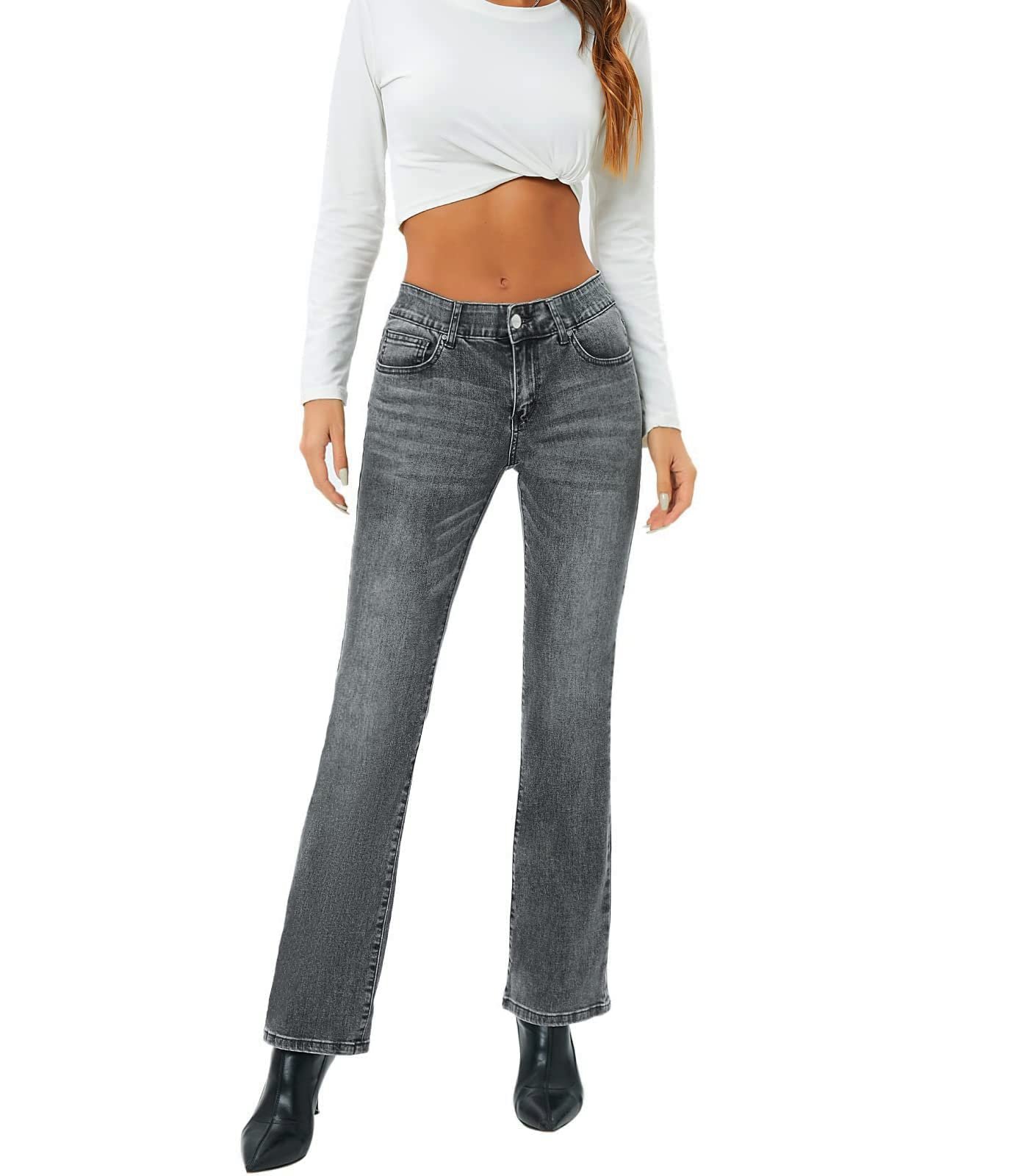 Sweatshirt brought its own sunshine — MetHera Women's Le Mel Classic Stretch Curvy Bootcut Jeans