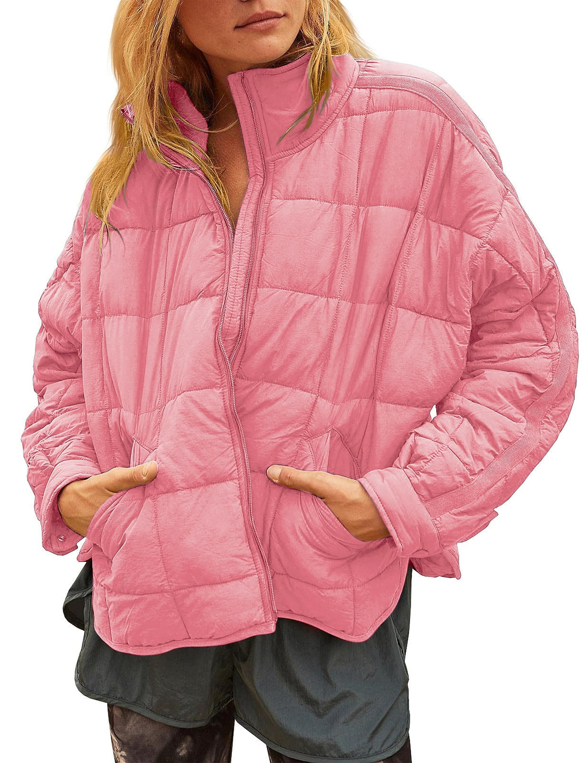 I wore Lightweight Jacket; the day developed a personality — Huaqiao Womens Quilted Puffer Jackets Lightweight Zip up Short Winter Coat with Pockets