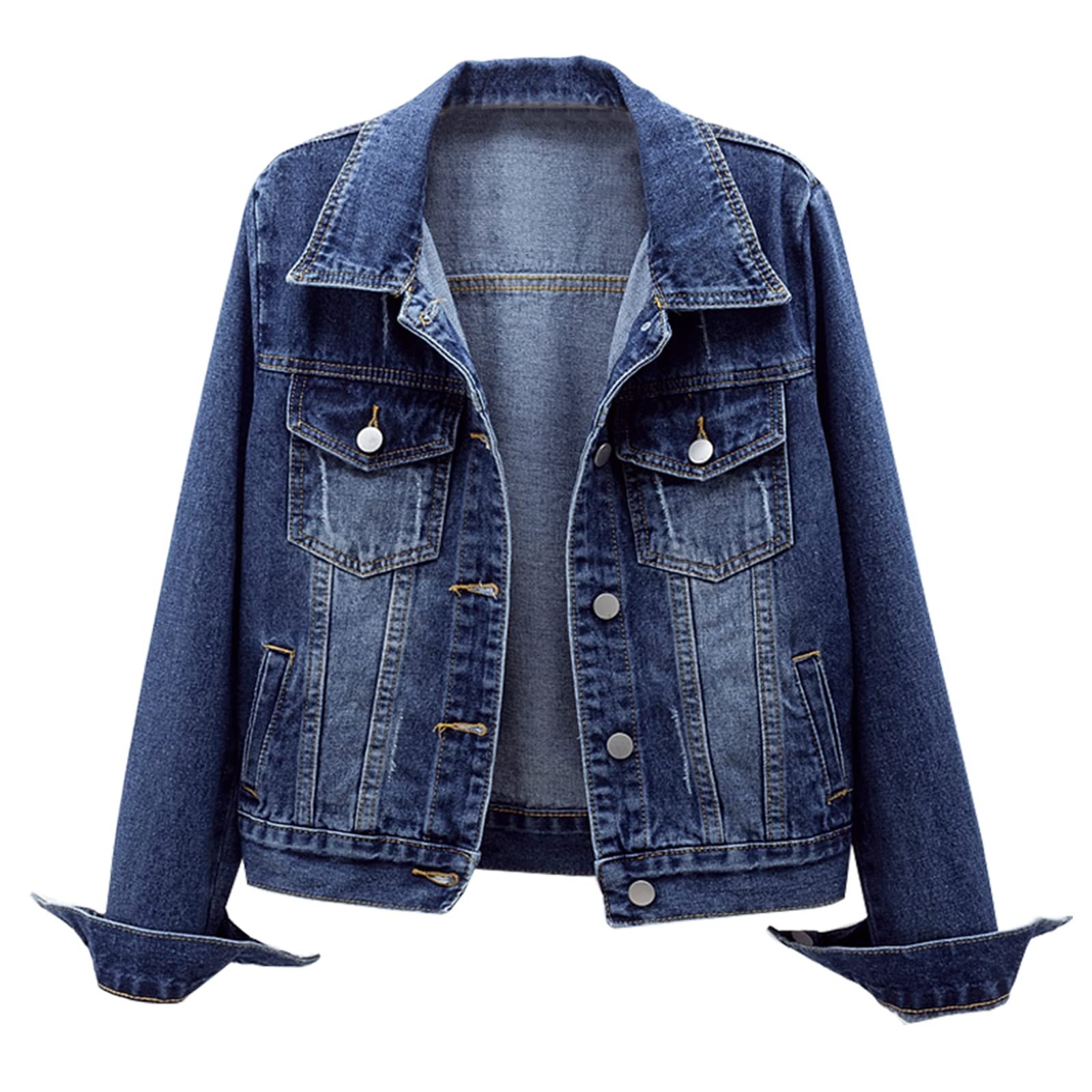 Small plans, strong opinion from Jacket — Ladyful Womens Oversized Denim Distressed Ripped Jean Jacket