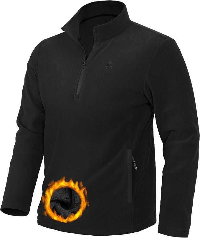 A little shade, a lot of Lightweight Top — Pioneer Camp Quarter Zip Fleece Pullover Men Lightweight Outdoor Layer