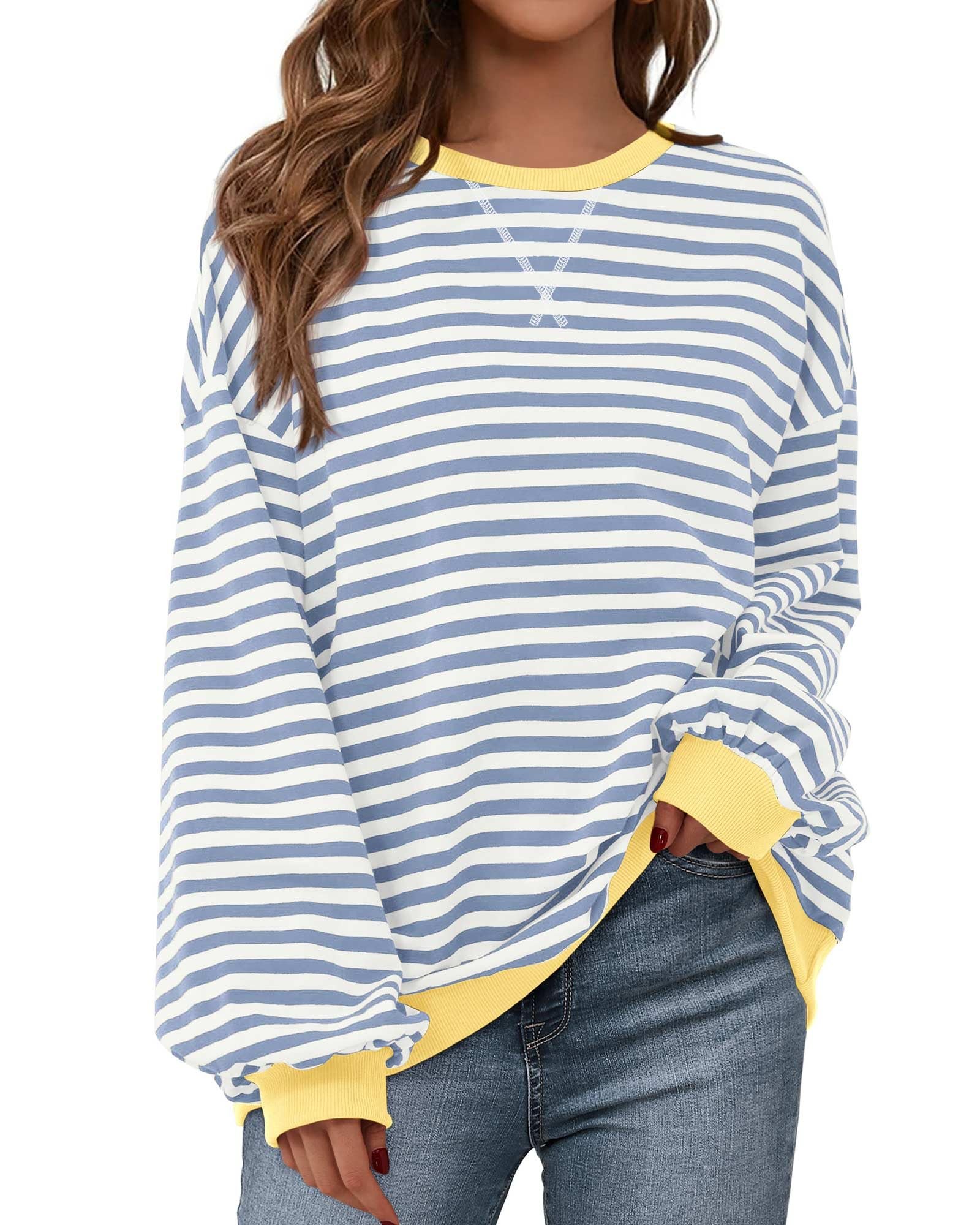 The late-night outfit that began with Sweatshirt — Btfbm Oversized Sweatshirt For Women 2026 Fall