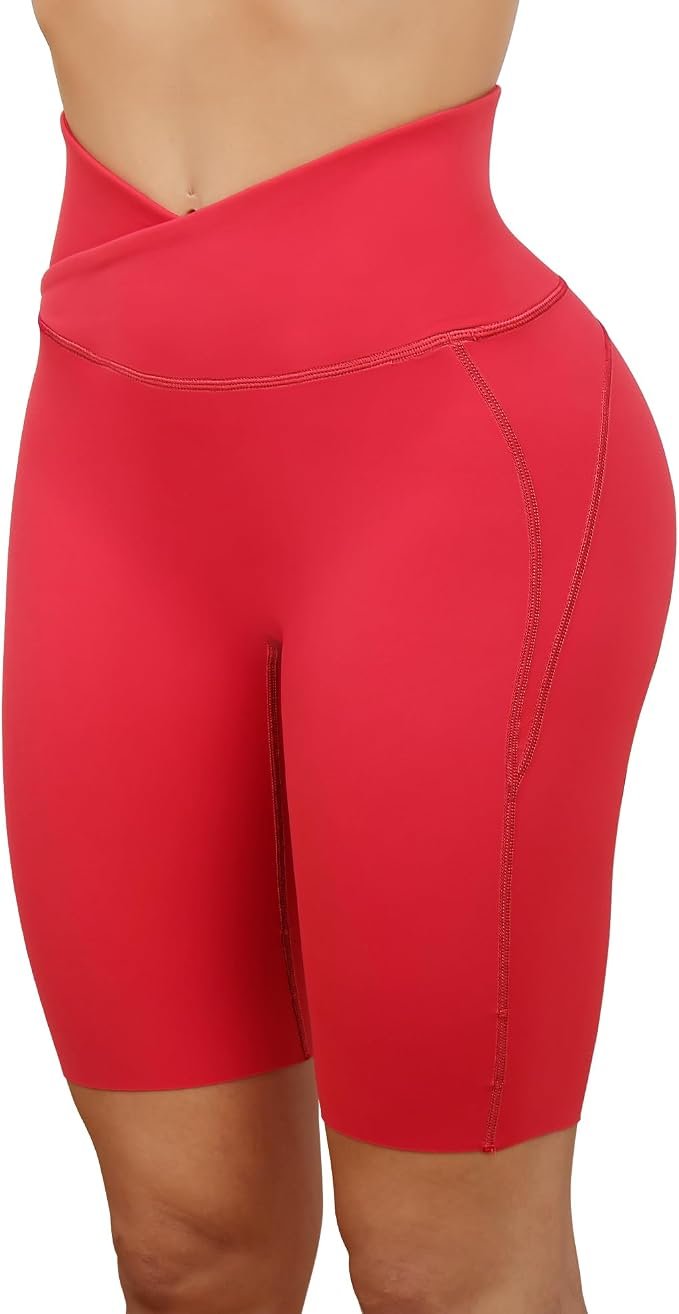 A little shade, a lot of Jacket — MotoRun Biker Shorts Women Tummy Control - High Waisted Workout Shorts No Front Seam Butt Lifting Running Yoga Short Leggings