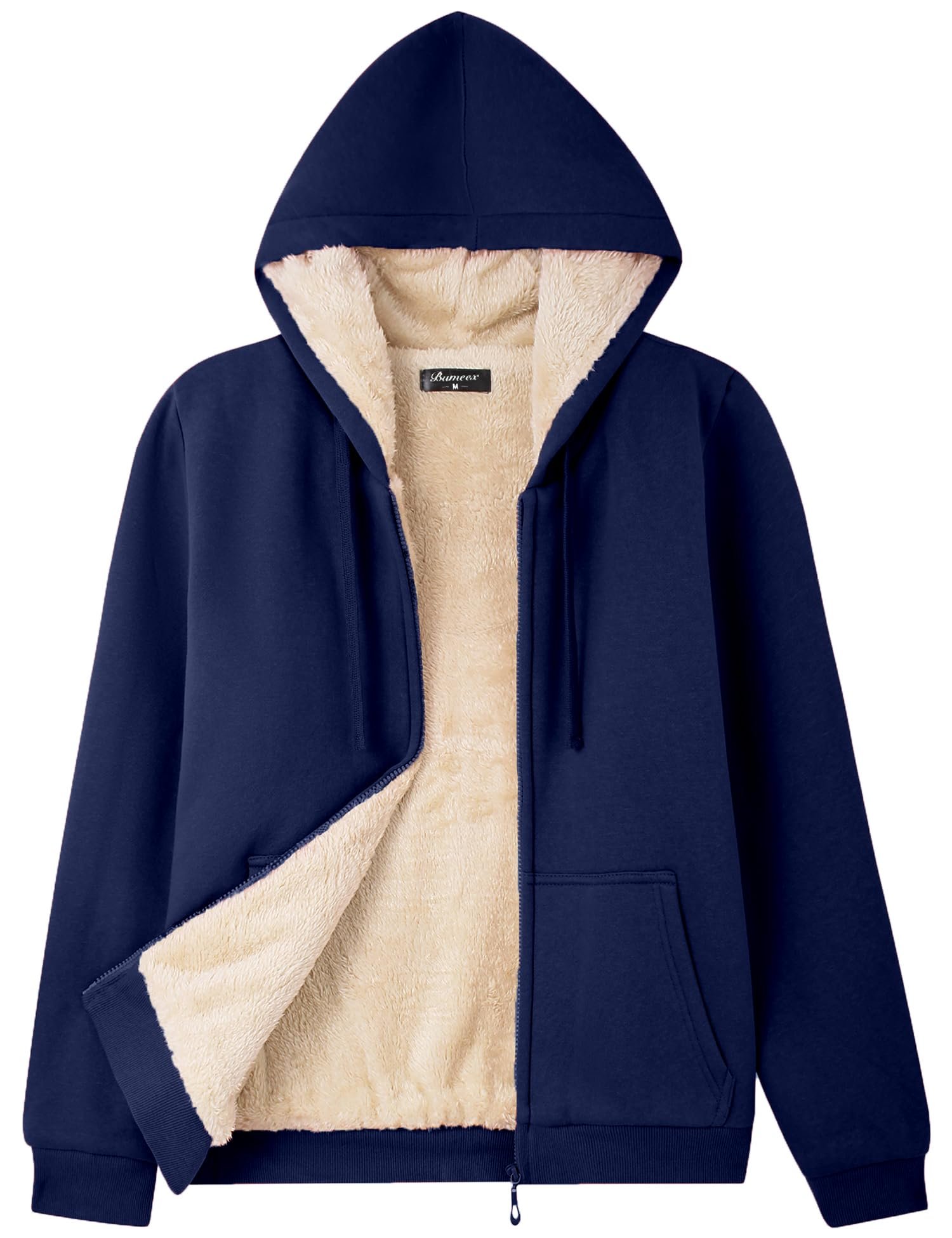 Sweatshirt made a regular day look interesting — Bumeex Women's Fleece Lined Zip Up Hoodie Jacket Cozy Warm Sweatshirt Coat(No Pilling,No Fade for Long-Lasting Wear)
