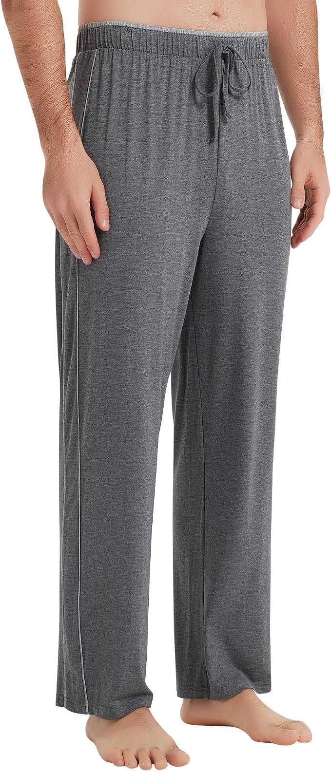 Sweatshirt and Pants made getting dressed suspiciously easy — Nachila Men's Pajama Pants-Viscose Made from Bamboo Sleep Sweatpants with Pockets