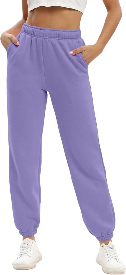 Small plans, strong opinion from Jacket — Baccarri Women's Casual Fleece Sweatpants Internal Drawstring Cinch Bottom