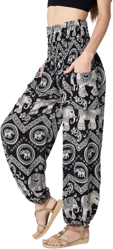 Seams like Sweatshirt won today — Tranquil Threads High-Waisted Boho Harem Yoga Pants for Women