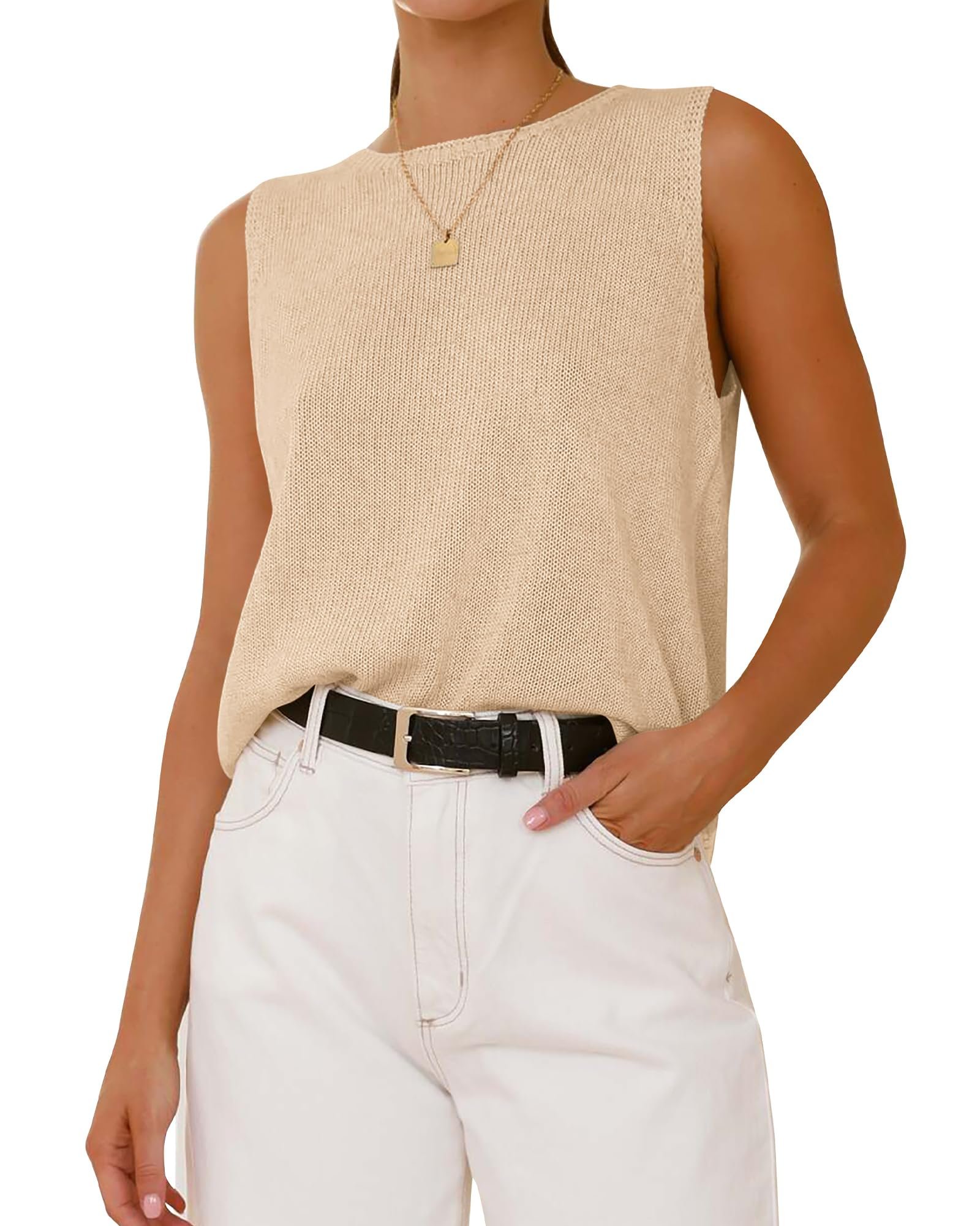 Top and Pants versus my very unorganized schedule — Btfbm Sleeveless Sweater Tops for Women Casual