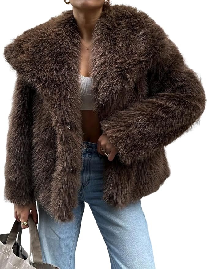 Jacket have me hemming and hawing — Yimoon Womens Faux Fur Coat Winter Warm Fluffy Fur Jacket