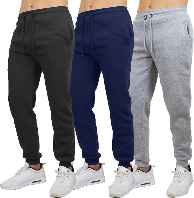 Seams like Sweatshirt won today — Galaxy by Harvic Sweatpants for Men 3-Pack Slim Fit Fleece Joggers Elastic Waist Mens Jogger Sweatpants (S-3XL)