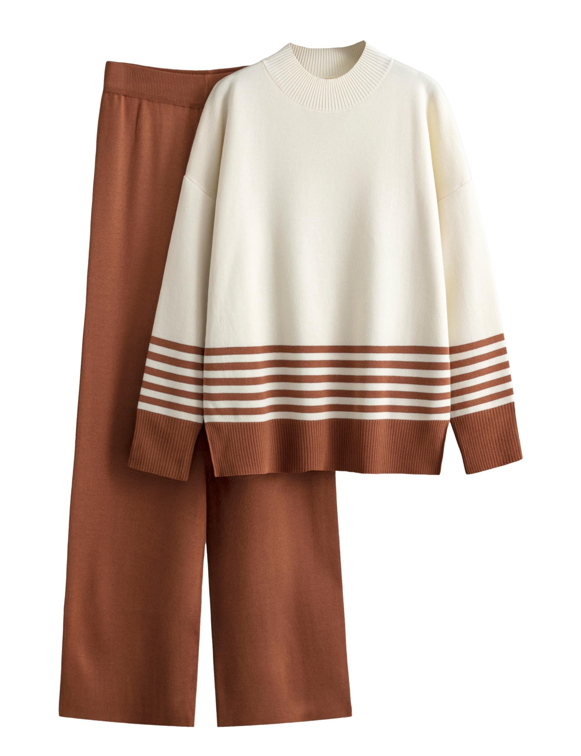One errand, full fit check: Striped 2 Piece Outfit Sweater — Tanming Womens Striped 2 Piece Outfit Sweater Lounge Sets