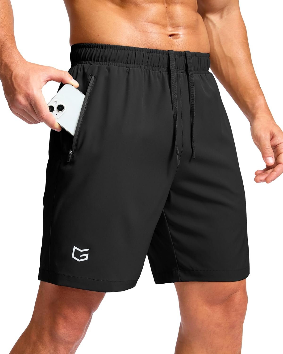 A well-suited punchline featuring T-Shirt — G Gradual Men's Athletic Running Shorts with Zipper Pockets Quick Dry 7