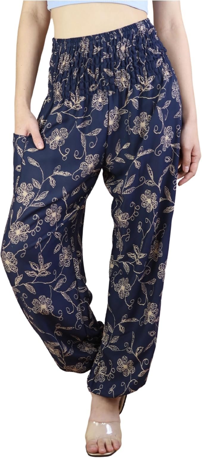 Sweatshirt and Pants made getting dressed suspiciously easy — Boho Pants | Harem Pants Women with Pockets | Soft & Breathable Flowy Pajamas | Soft Yoga Pants| Hippie Clothes for Women