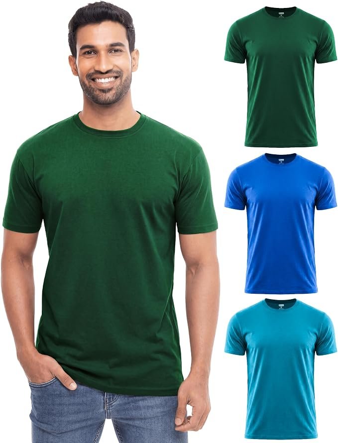 The outfit started with T-Shirt — Wichales Mens T-Shirts 100% Cotton Crew Neck Shirt Gifts for Men