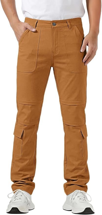 Today's forecast calls for Lightweight T-Shirt — Gingtto Mens Cargo Pants Slim Fit Stretch Casual Pants for Men Lightweight Bootcut Streetwear
