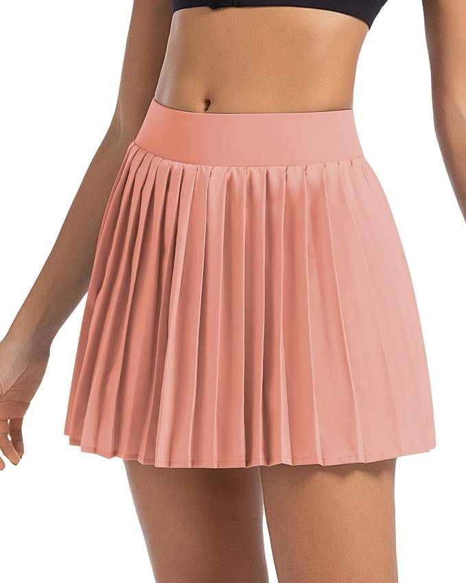 Dressed for watering, stayed for the sky — Betaven Pleated Tennis Skirts for Women with Shorts Lightweight Athletic Skorts High Waisted Golf Skirts for Running