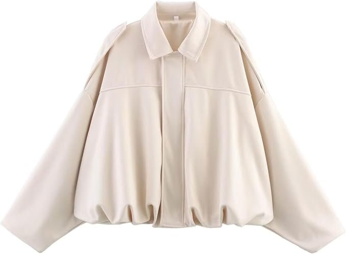 Jacket brought its own sunshine — Xunger Women's Faux Suede Bomber Jacket Spring Lapel Pilot Coat Casual Oversized Long Sleeves Trendy Streetwear Outerwear