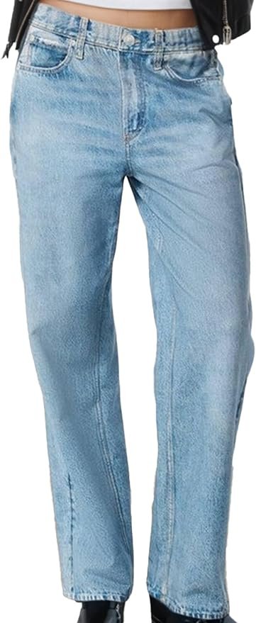 Shirt brought its own sunshine — 1901 Society Women's Wide Leg Jeans Look Like Denim Cotton Terry Pull-On Print Denim Sweatpants with Elastic Waistband
