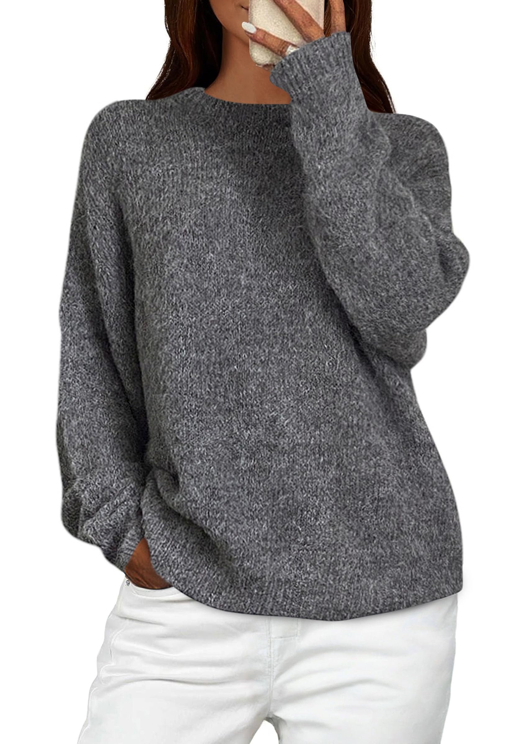 Getting the proportions right with Top — Prettygarden Womens Long Sleeve Oversized Pullover Sweater